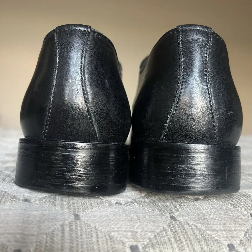 Charles Tyrwhitt‎ Black Leather Cap Toe Oxford Dress Shoes Men's 8 Lace Up Work